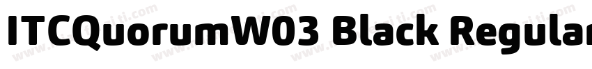 ITCQuorumW03 Black Regular字体转换